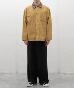 ブラウンカバーオール コーデュロイ襟