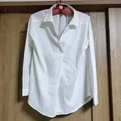 IMAGE ホワイト　長袖シャツ　ブラウス　ディノス　セシール　Mサイズ　白