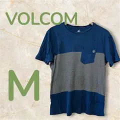 VOLCOM ブルー グレー Tシャツ M