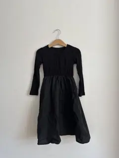 韓国子供服　キッズ 長袖 ワンピース ブラック