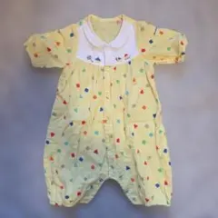 【美品】ミキハウス　ロンパース　イエロー
