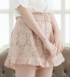 ROJITA リングバックルレースショートパンツ