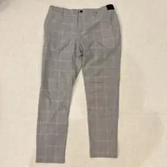 ZARA メンズ スラックス チェック柄 グレー Lサイズのサムネイル