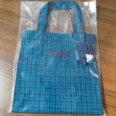 新品未開封 ファミリア familiar トートバッグ (小) 青系チェック