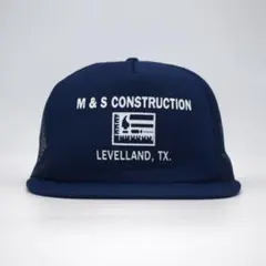 美品 90s 企業ロゴ ビンテージ メッシュ キャップ 建築 ネイビー 紺のサムネイル