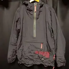 90s FUBU プルオーバー ナイロンジャケット ブラック Mサイズのサムネイル
