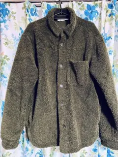 ZARA オリーブグリーン ボアジャケット フリース