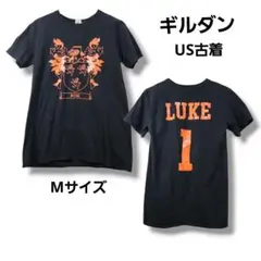 ギルダン 家紋 デザイン Tシャツ 黒 ブラック Mサイズ 美品