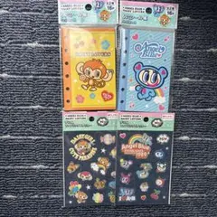 エンジェルブルー デイジーラバーズ シール帳 デニムファブリックステッカー 4点