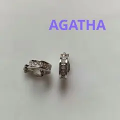 ラインストーン付き クリップイヤリング シルバーカラー AGATHA アガタのサムネイル