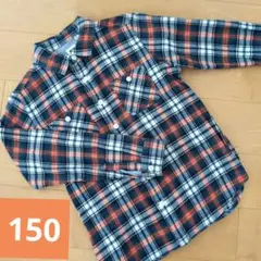 UNIQLO チェック柄長袖シャツ 150