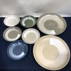 山本寛斎　桃山陶器　和食器 パスタ皿2枚＆小皿5枚　セット　G110702