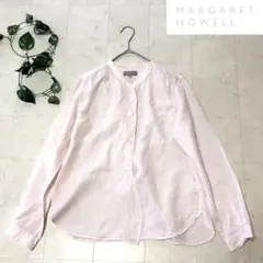 ⭐️MARGARET HOWELL⭐️マーガレットパウエル リネンバンドカラーシャツのサムネイル