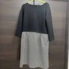 【美品】DoCLASSE ドゥクラッセ ドッキングワンピース 13号 レーヨン混