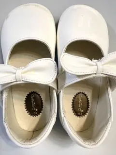 箱あり キャサリンコテージ ホワイトリボン付きキッズフォーマルシューズ 17.0