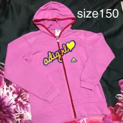 ☺︎︎ adidas フード付き パーカー 長袖 ピンク 運動 部活 スポーツ