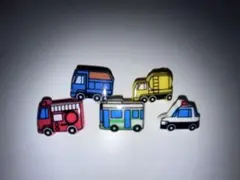 【新品】働く車　ボタン　セット　男の子　パトカー　　　消防車　バス　トラック