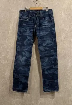 PHILIPP PLEIN デニムパンツ 30 迷彩　カモフラ　ストレート