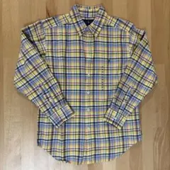 ポロ・チェック柄長袖シャツ 12サイズ　新品タグ付き