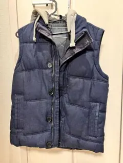 ZARA MAN デニムベスト M ネイビー