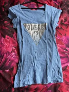 GUESS 半袖 Tシャツ ライトブルー XSサイズ