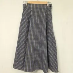 【ほぼ新品】BEAMS HEART チェック柄フレアロングスカート M