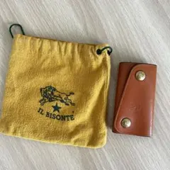 イルビゾンテ IL BISONTE 4連キーケース ブラウン オレンジ キャメル