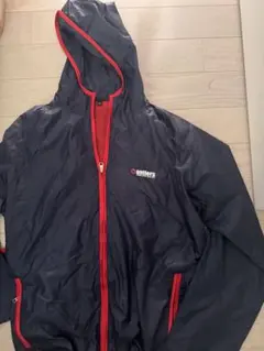 鹿島アントラーズフード付きナイロンジャケット ネイビー/レッド