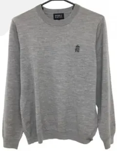 【美品】パーリーゲイツ グレーセーター ウール100% メンズ 5(L)