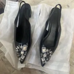 LA BELLE ETUDE ビジュースクエアパンプス　ブラック M