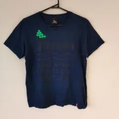 ★【古着】SVOLME(スボルメ)　Ｔシャツ　M　紺　プリント柄のサムネイル