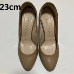 【美品】DIANAダイアナ23cm ピンクベージュ　エナメルパンプス