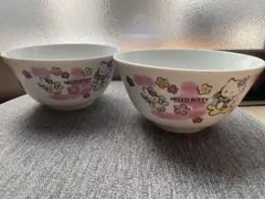 [非売品] HELLO KITTY 花柄どんぶり 2個セット