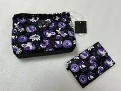 【新品】ANNA SUI ポーチ 花柄 バタフライ　ポケットティッシュケース付きのサムネイル