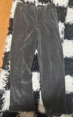 ZARA グレー コーデュロイ ワイドパンツ