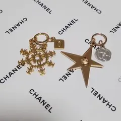 CHANEL 雪の結晶チャーム 2個セット