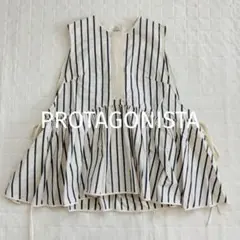 新品！プロタゴニスタ別注　SKIPPER NO/SLブラウス　ストライプのサムネイル