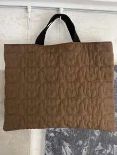 【1点のみ】レッスンバック　絵本バック　キルティング　クマ