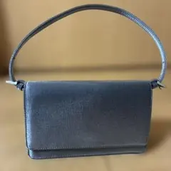 グレー合成皮革ハンドバッグ肩掛け2way