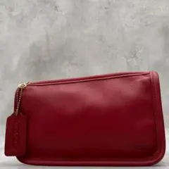 希少 オールドコーチ OLDCOACH ポーチ 小物入れ レッド - メルカリ
