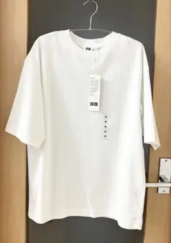 新品未使用　UNIQLO エアリズムコットンオーバーサイズTシャツ/5分袖
