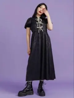 jouetie チャイナリボンロングワンピース ブラック