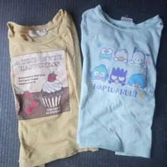 女の子長袖Tシャツ 2枚セット　100 110