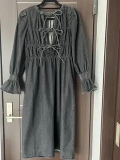 LOWRYS FARM ワンピース ２ＷＡＹリボンシャーリングワンピース