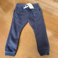 ザラ　キッズ　スウェットパンツ　ネイビー　裏起毛　細身