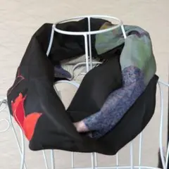 86 着物リメイク　スヌード【パッチワーク風】