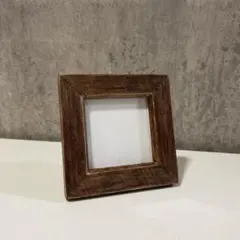 ミニ額　フォトフレーム ハンドメイド　S　ヴィンテージダークブラウン　新品未使用