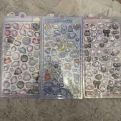 【3個セット】 ボンボンドロップシール オリジナル　わんわん　ぷかぷか　しろくろ