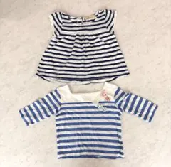 グローバルワーク　トップス　Tシャツ　ボーダー　子供服　S 105 女の子のサムネイル