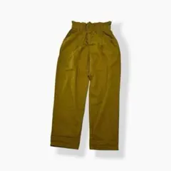 Bershka ベルシュカ ウエストゴム ハイウエストパンツ カーキ 38のサムネイル